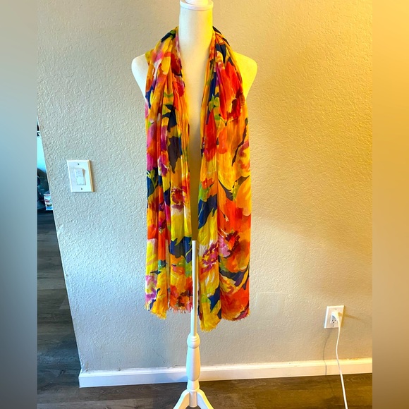 Lauren Ralph Lauren Bright Floral Scarf - Picture 2 of 3